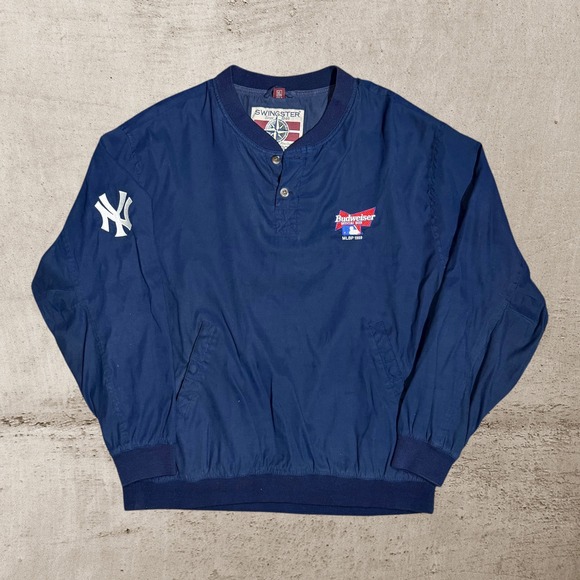 swingster Other - Vintage New York Yankees Pullover Men's XL Navy Swingster Budweiser MLBP 1999‎